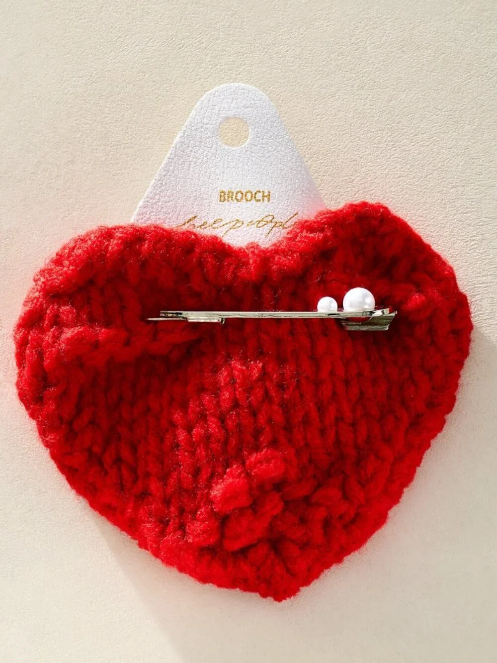 NWT Free People Comet Brooch in Red